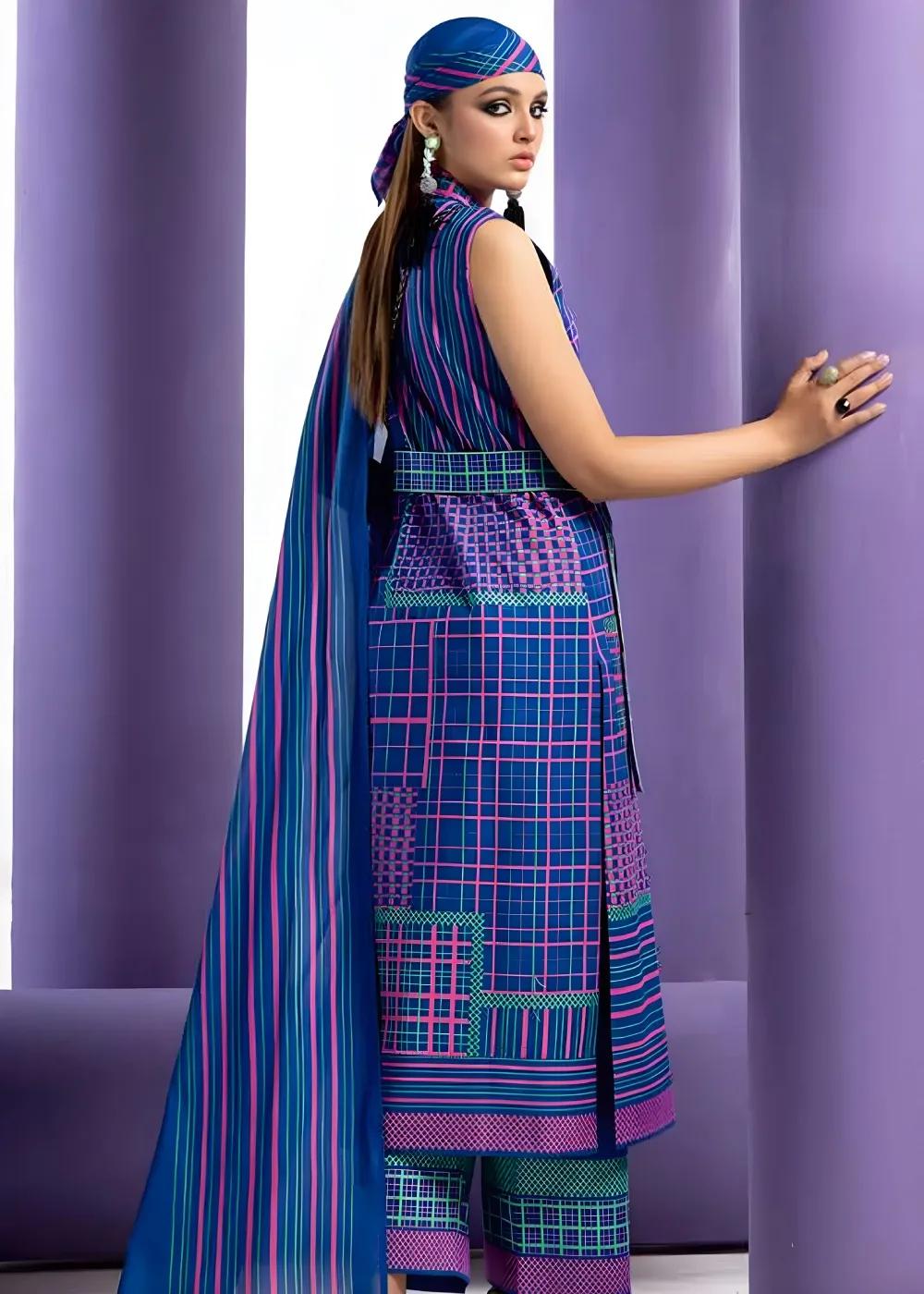 Gul Ahmed 3-Piece Unstitched Printed Lawn Shirt with Lawn Dupatta CL-42150