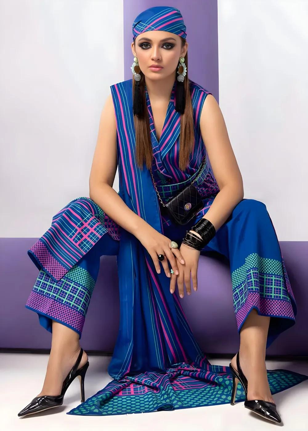 Gul Ahmed 3-Piece Unstitched Printed Lawn Shirt with Lawn Dupatta CL-42150