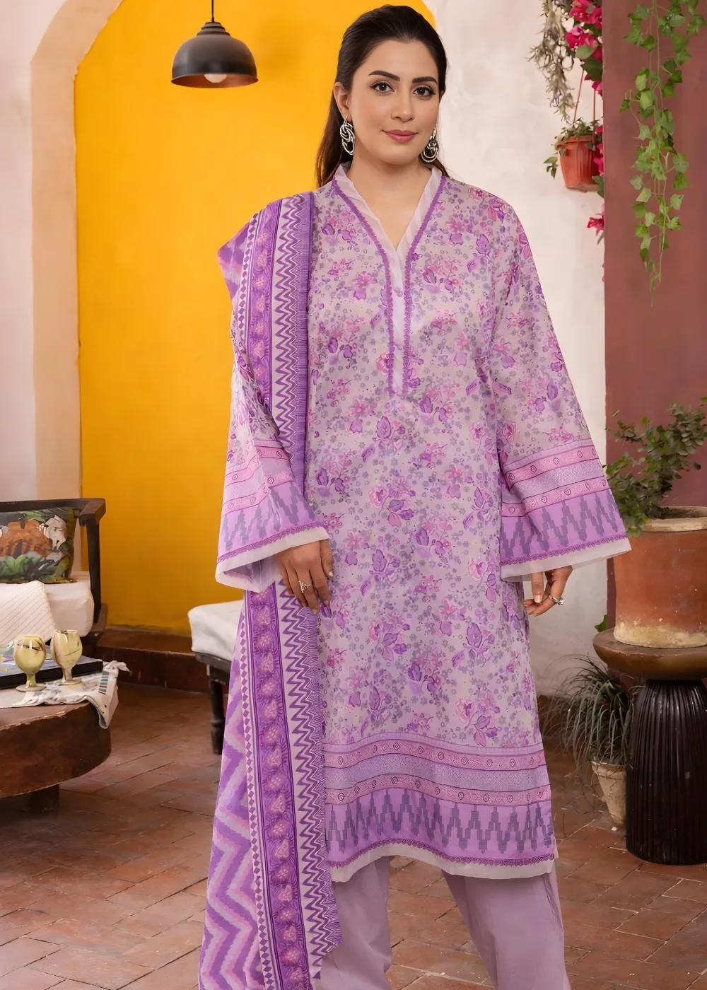 Gul Ahmed 3-Piece Unstitched Printed Lawn Shirt with Lawn Dupatta CL-42299 B