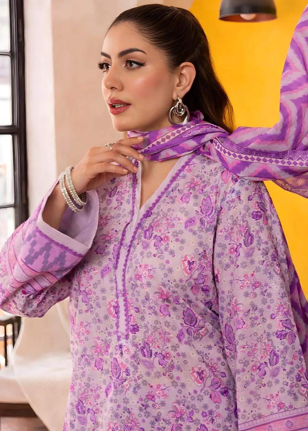 Gul Ahmed 3-Piece Unstitched Printed Lawn Shirt with Lawn Dupatta CL-42299 B