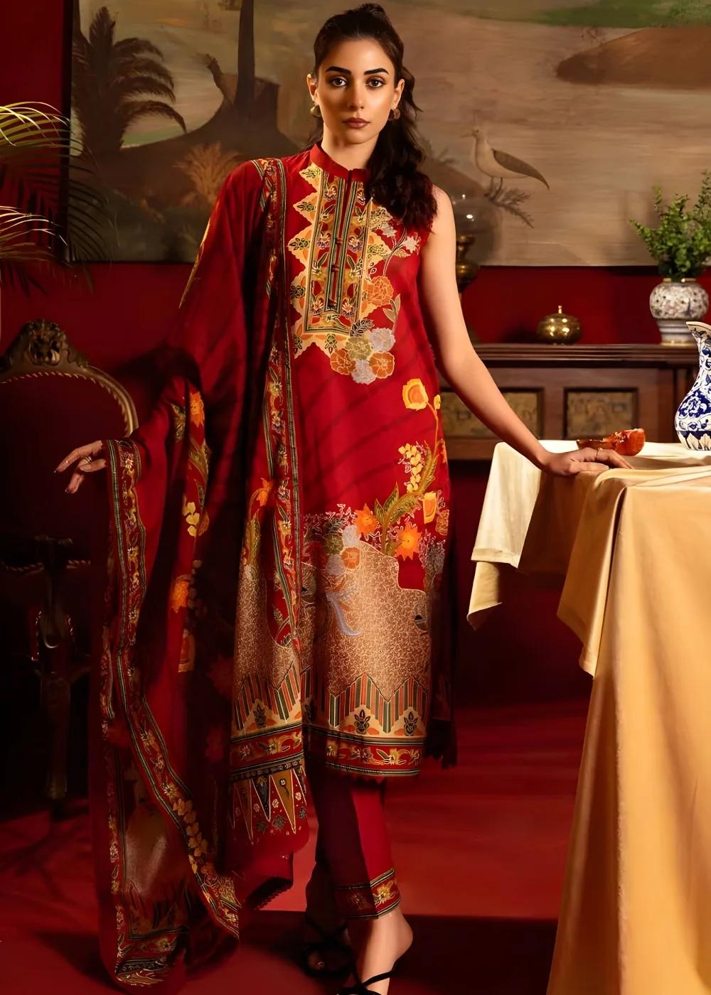 Gul Ahmed 3-Piece Unstitched Printed Lawn Suit with Printed Lawn Dupatta CL-42181