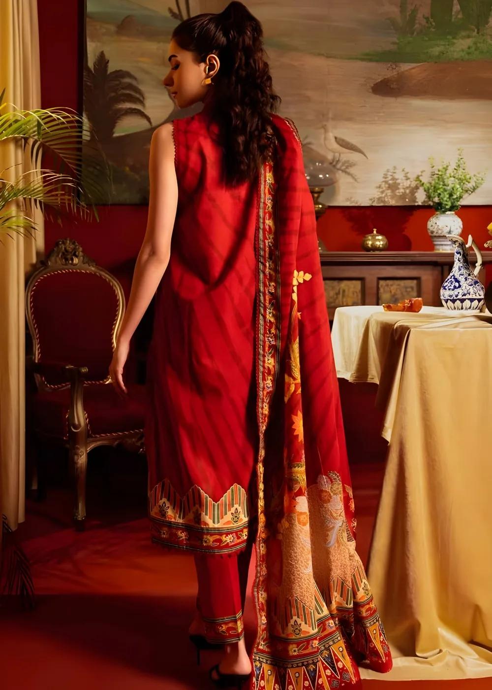 Gul Ahmed 3-Piece Unstitched Printed Lawn Suit with Printed Lawn Dupatta CL-42181