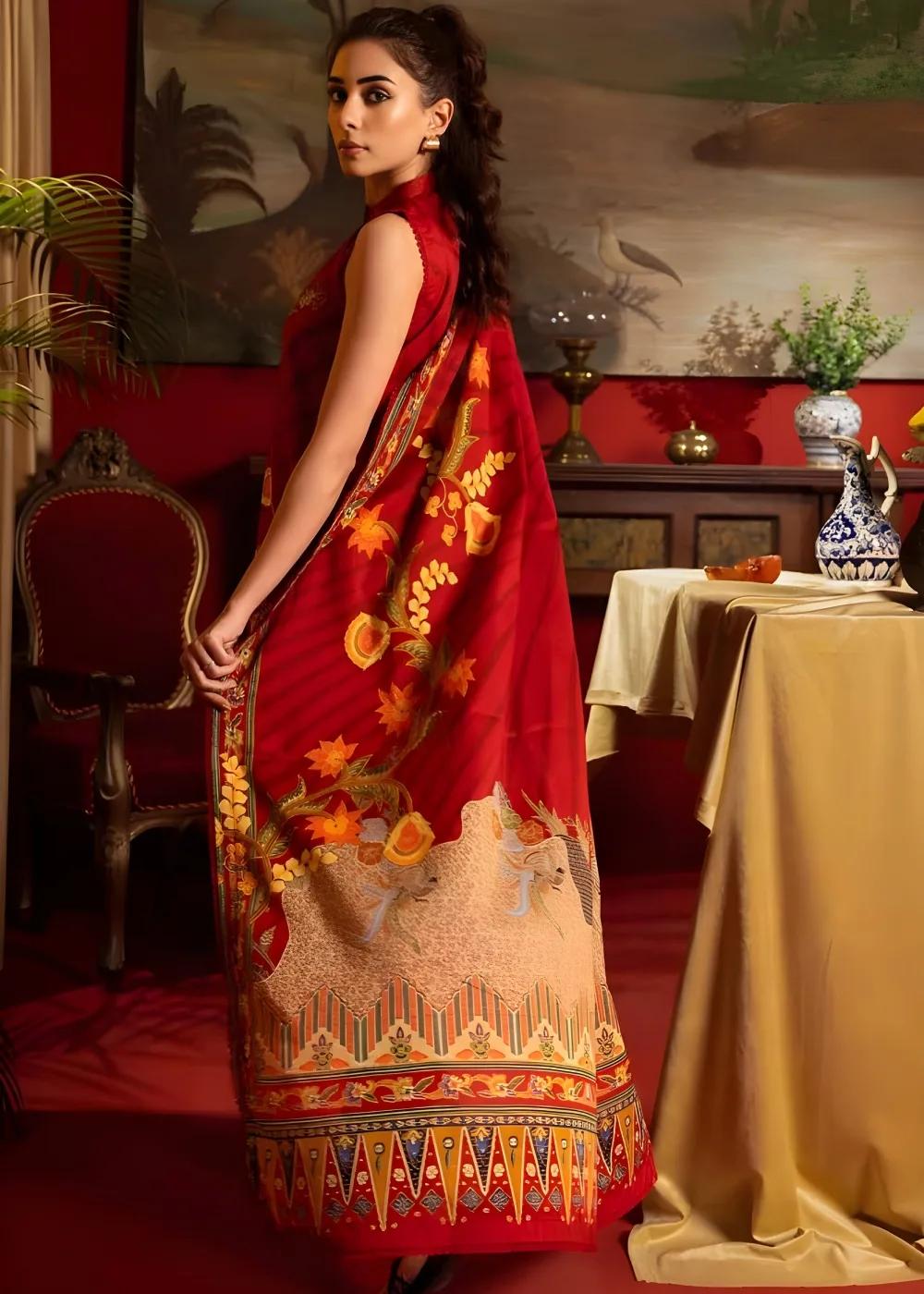 Gul Ahmed 3-Piece Unstitched Printed Lawn Suit with Printed Lawn Dupatta CL-42181