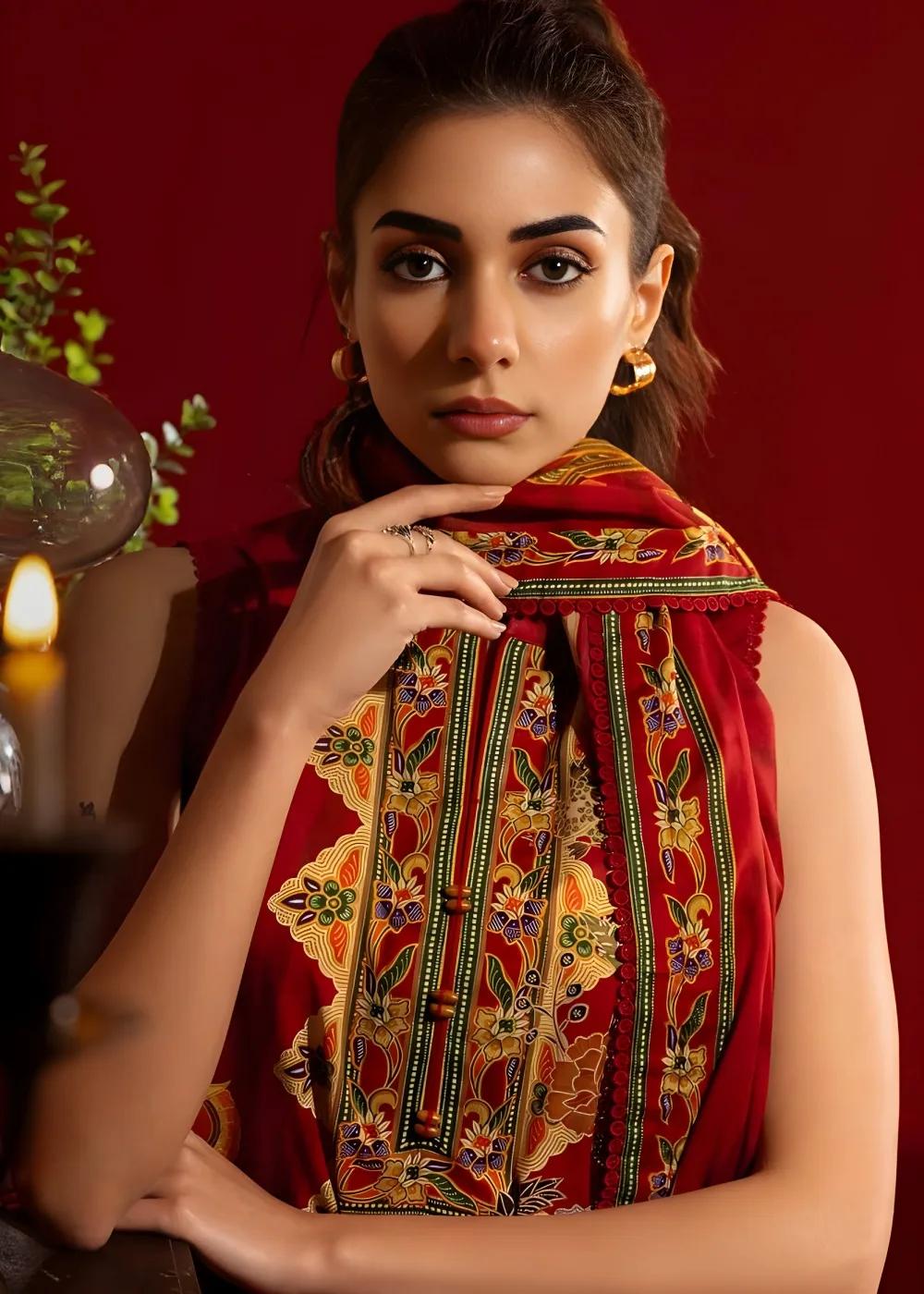 Gul Ahmed 3-Piece Unstitched Printed Lawn Suit with Printed Lawn Dupatta CL-42181