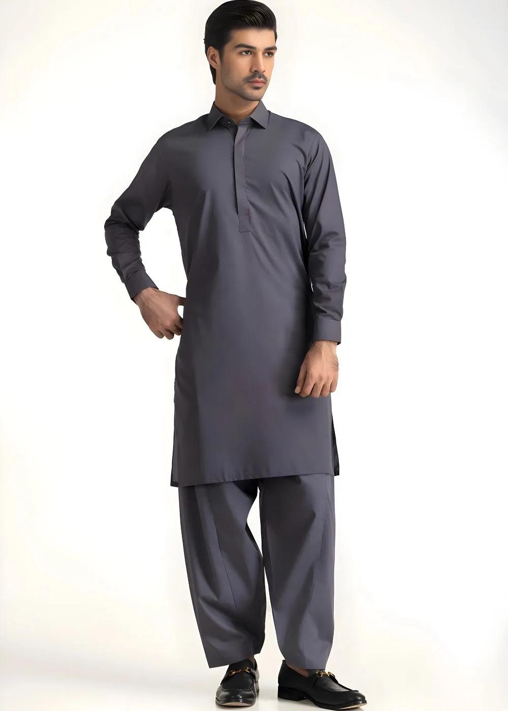 Gul Ahmed Dark Grey GUL 90000 P-Ultra Soft NS Unstitched Fabric Cotton
