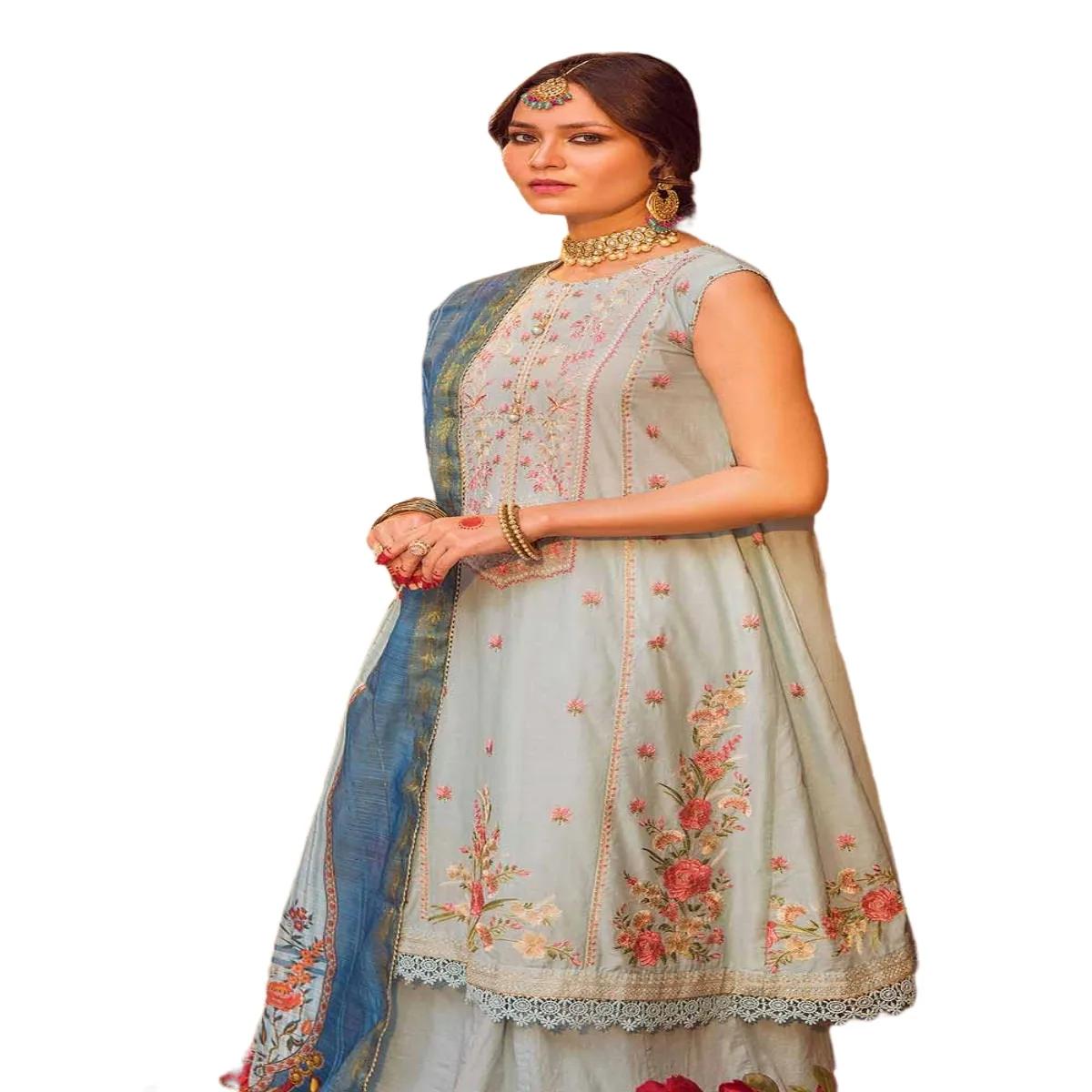 Gul Ahmed Embroidered Lawn Unstitched Suit with Jacquard Dupatta FE-32040