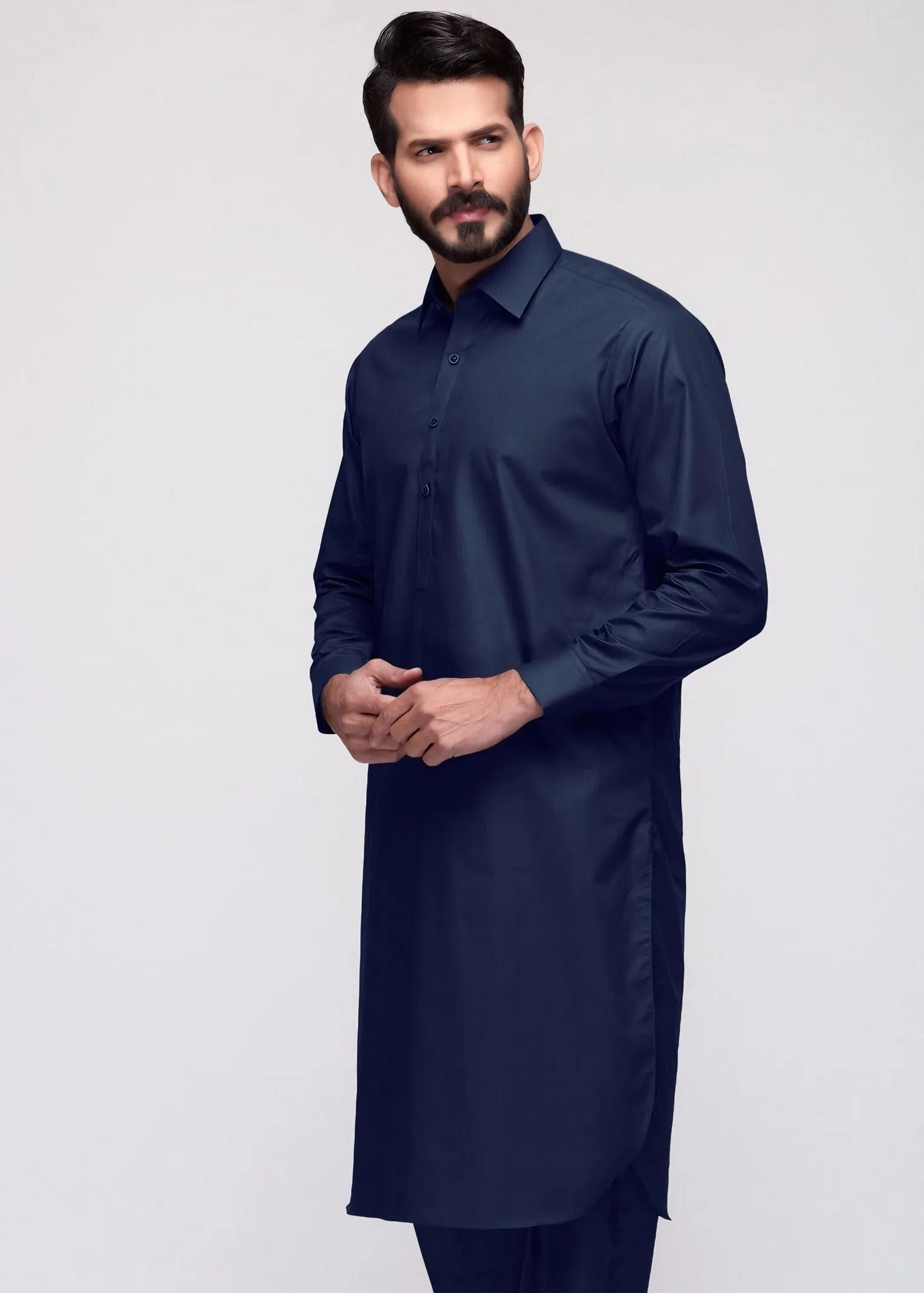 Gul Ahmed GUL 90000 F-ULTRA SOFT-NS Navy Blue Unstitched Fabric