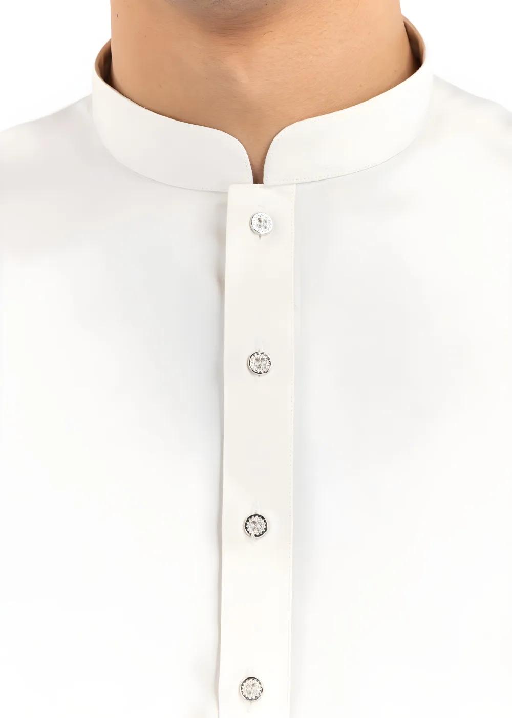 Gul Ahmed Gul Cotilla-NS Off White Premium Fine 100% Cotton Unstitched Fabric Suit
