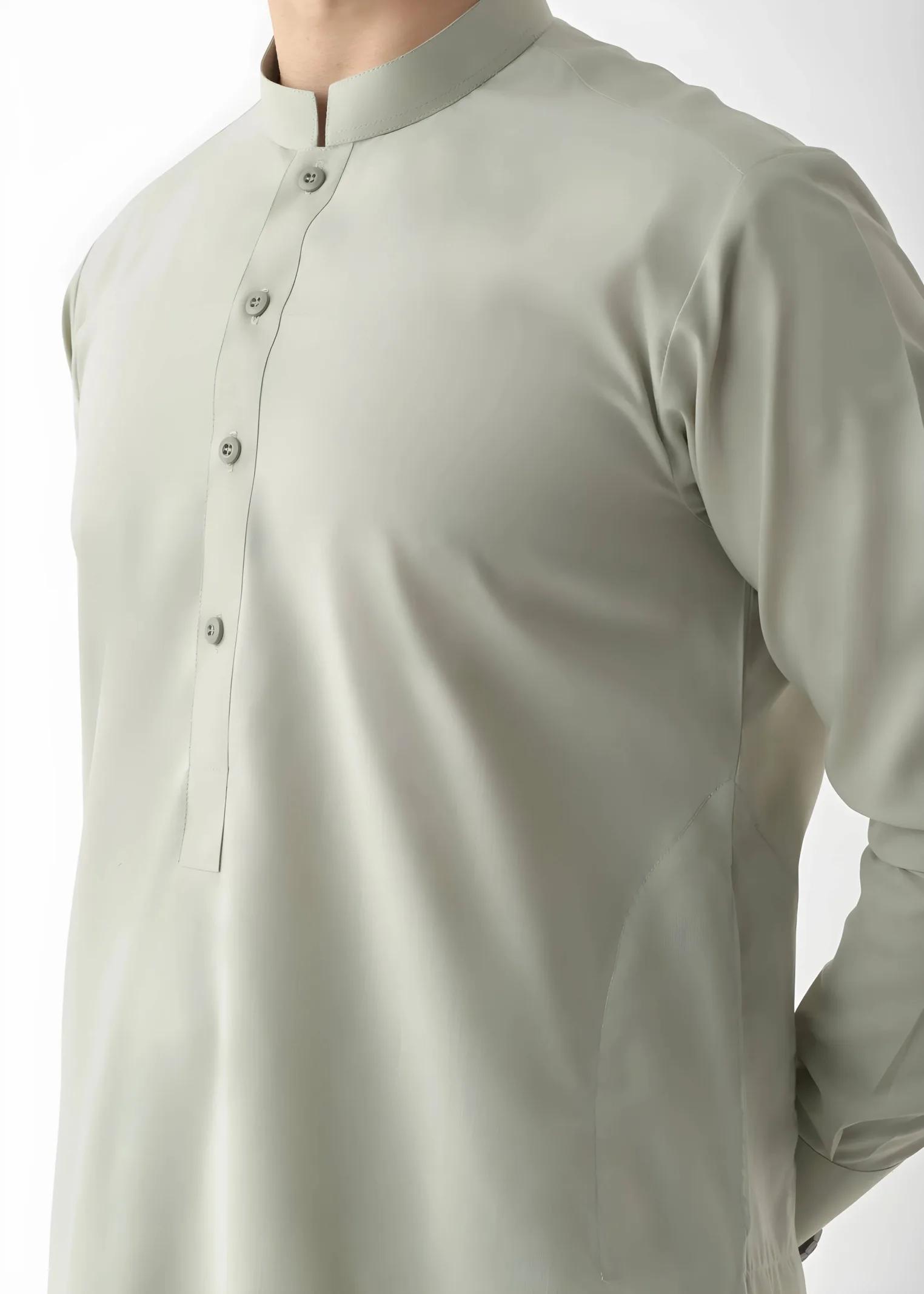 Gul Ahmed Gul-e-Makhmal Light Green Premium Fine Wash & Wear Unstitched Fabric Suit