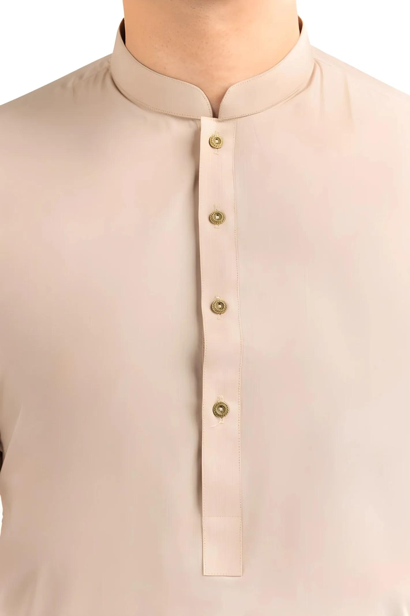 Gul Ahmed Light Beige Ambassador Wash & Wear Unstitched Fabric