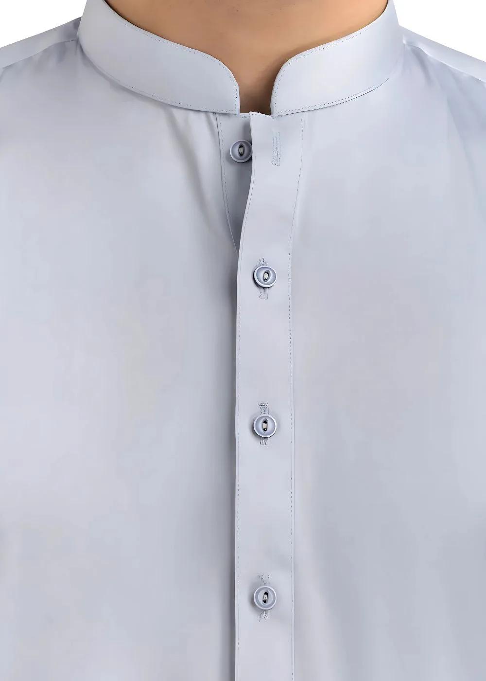 Gul Ahmed Silver Grey Ambassador Wash & Wear Unstitched Fabric