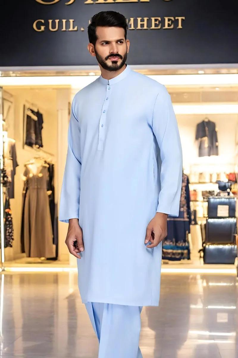 Gul Ahmed Sky Blue GUL 90000 P-Ultra Soft NS Unstitched Fabric Cotton