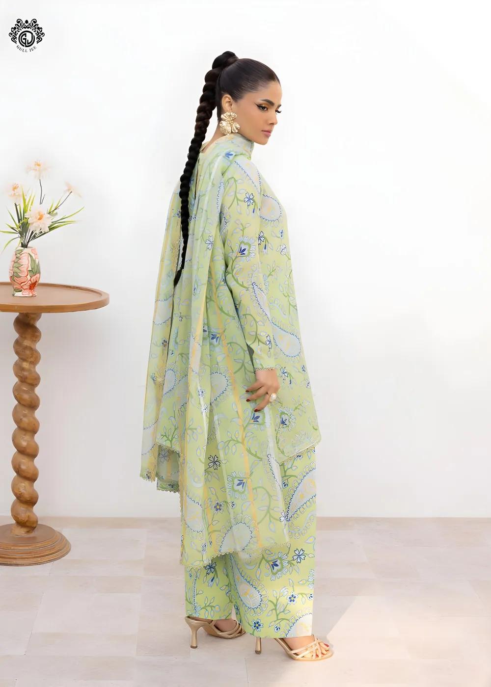 Gulljee 3-Piece Luxurious Digital Printed Embroidered Unstitched Lawn Suit