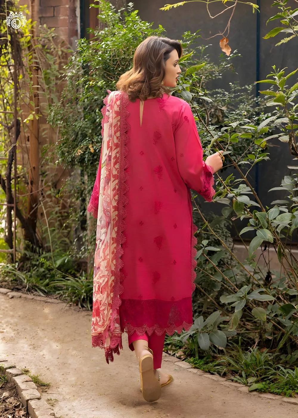 Gulljee 3-Piece Unstitched Exclusive Luxury Lawn Boring Embroidered Suit