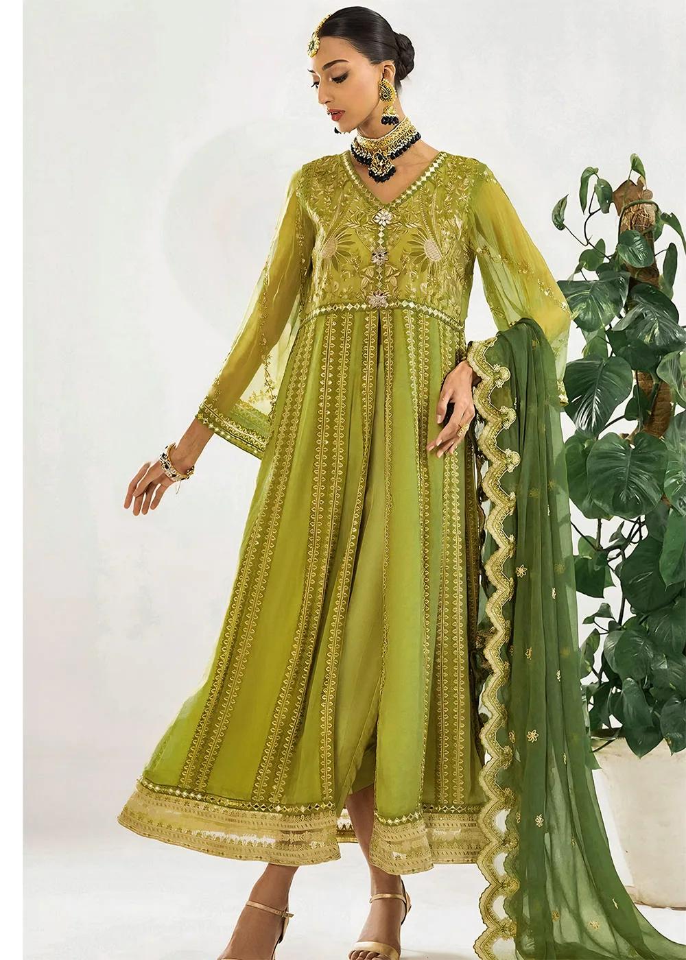 KHAS Store 3-Piece Unstitched Premium Embroidered Luxury Chiffon Suit KNAC-1769