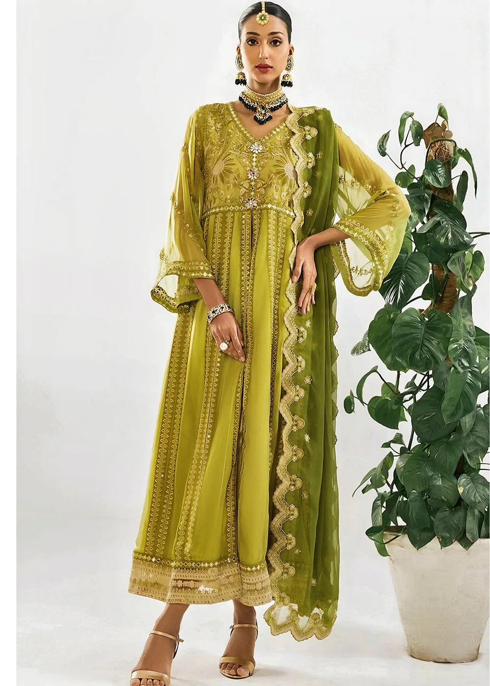 KHAS Store 3-Piece Unstitched Premium Embroidered Luxury Chiffon Suit KNAC-1769