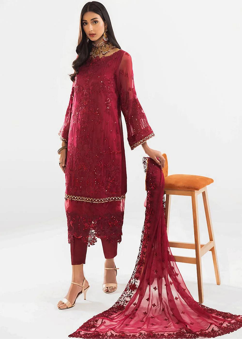 Khas Store 3-Piece Unstitched Premium Embroidered Luxury Chiffon Suit KNAC-1770