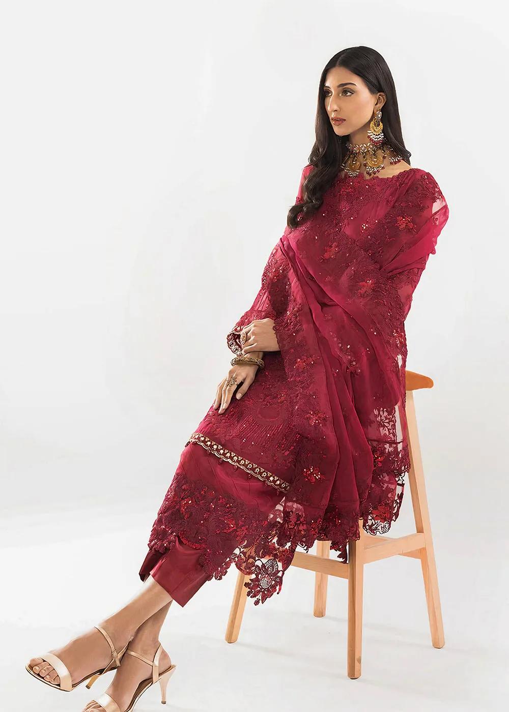 Khas Store 3-Piece Unstitched Premium Embroidered Luxury Chiffon Suit KNAC-1770