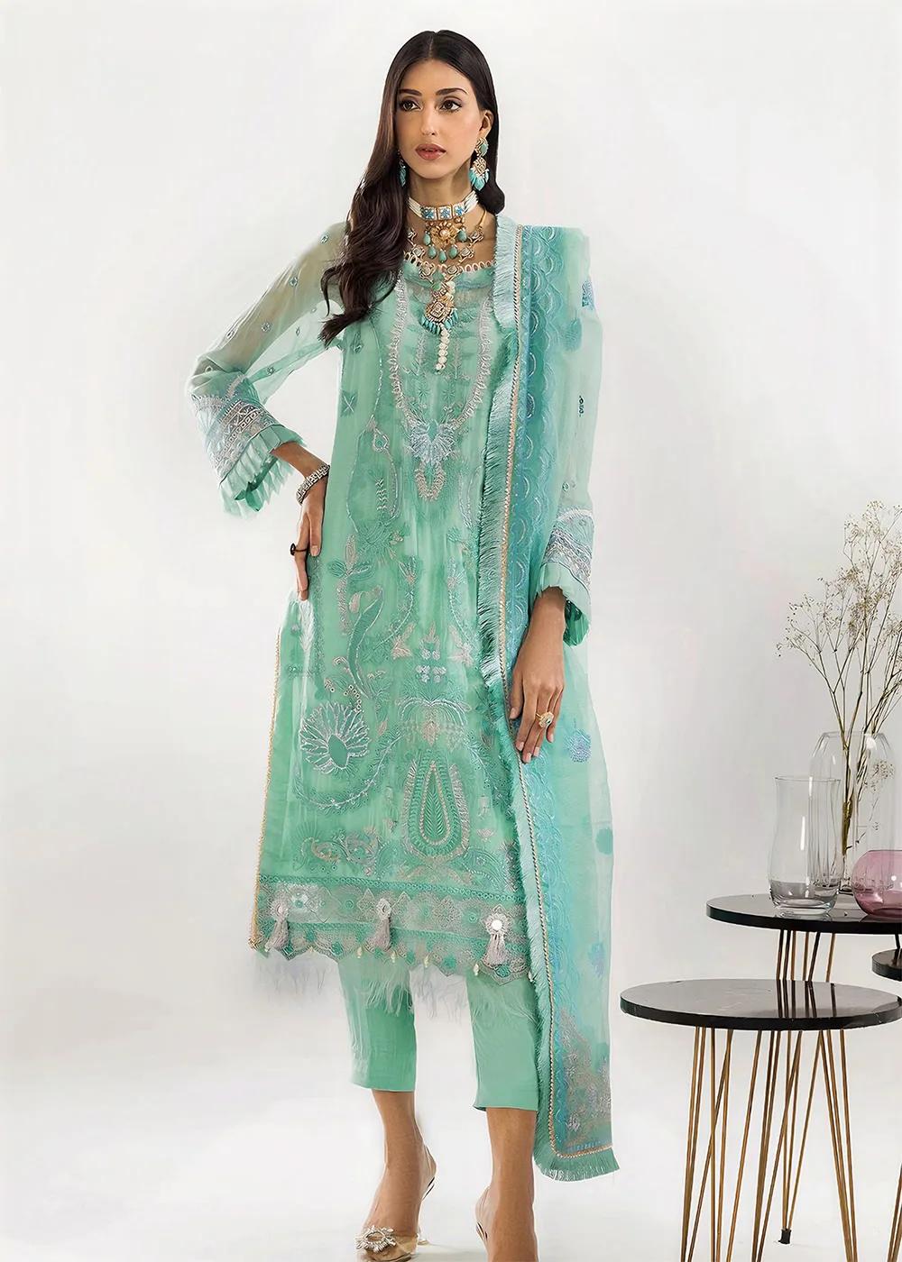 Khas Store 3-Piece Unstitched Premium Embroidered Luxury Chiffon Suit KNAC-1773