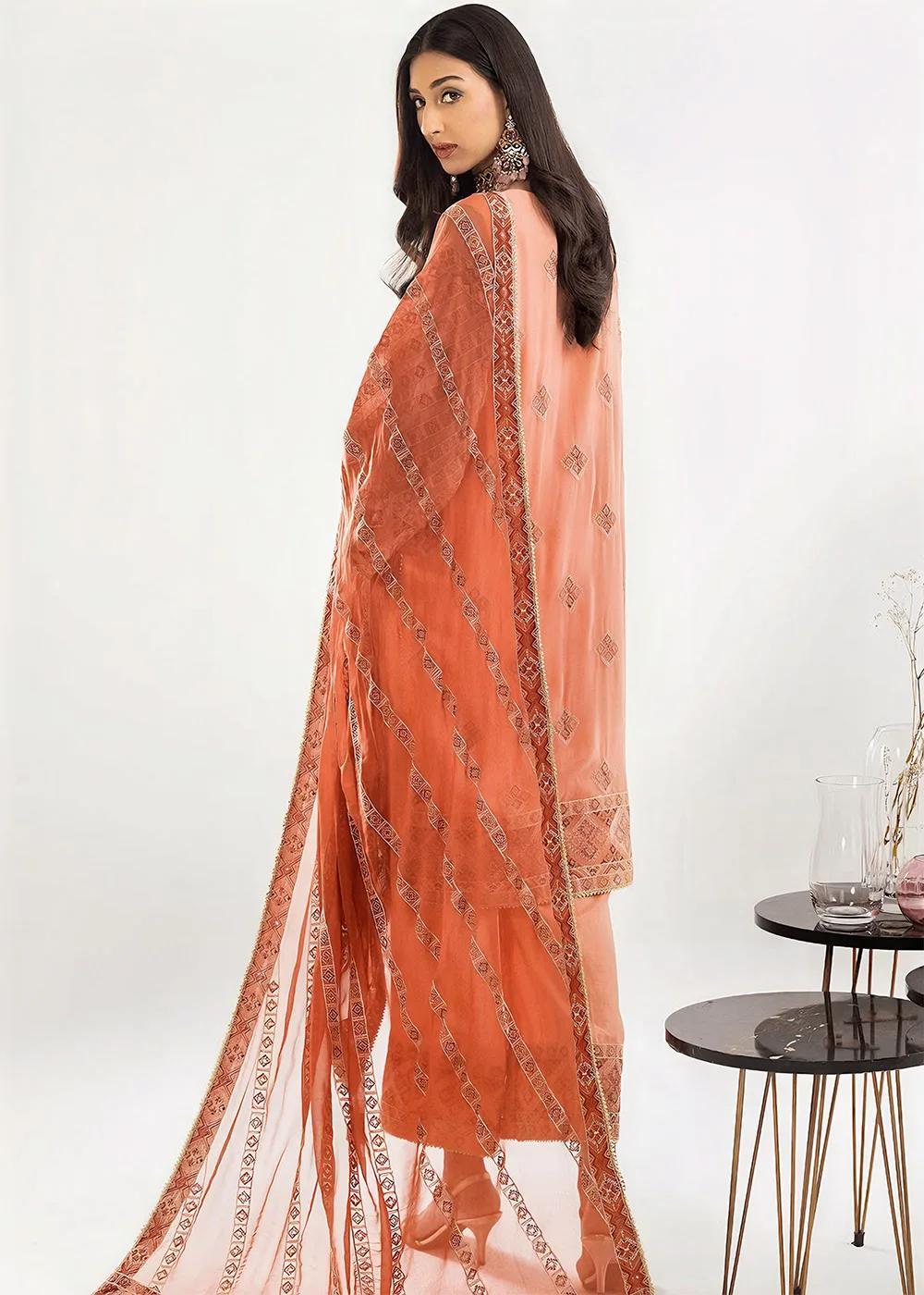 Khas Store 3-Piece Unstitched Premium Embroidered Luxury Chiffon Suit KNAC-1766