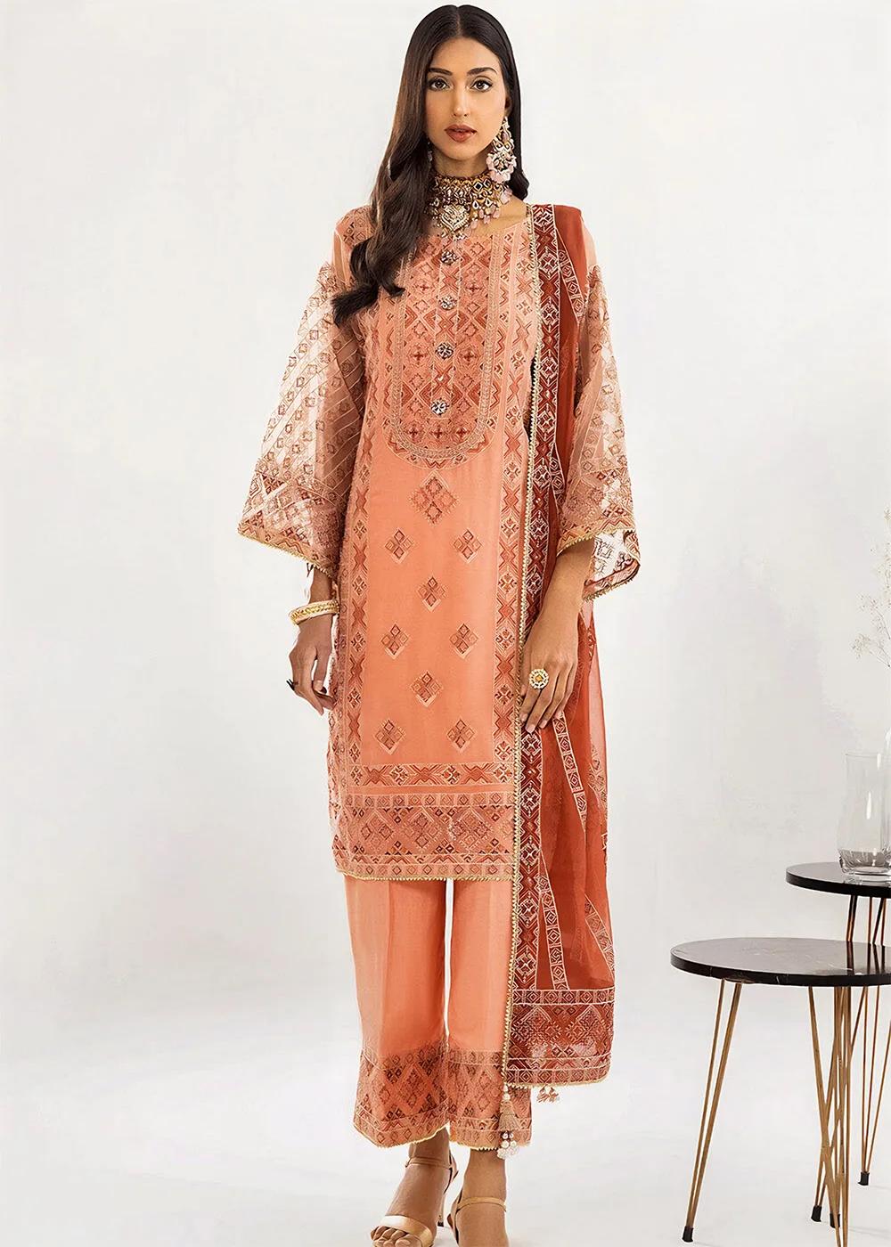 Khas Store 3-Piece Unstitched Premium Embroidered Luxury Chiffon Suit KNAC-1766