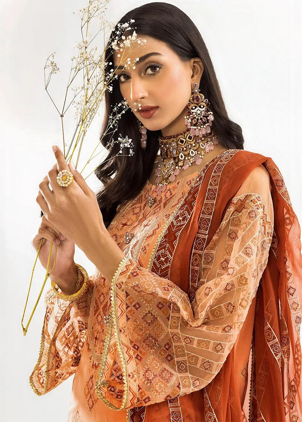 Khas Store 3-Piece Unstitched Premium Embroidered Luxury Chiffon Suit KNAC-1766