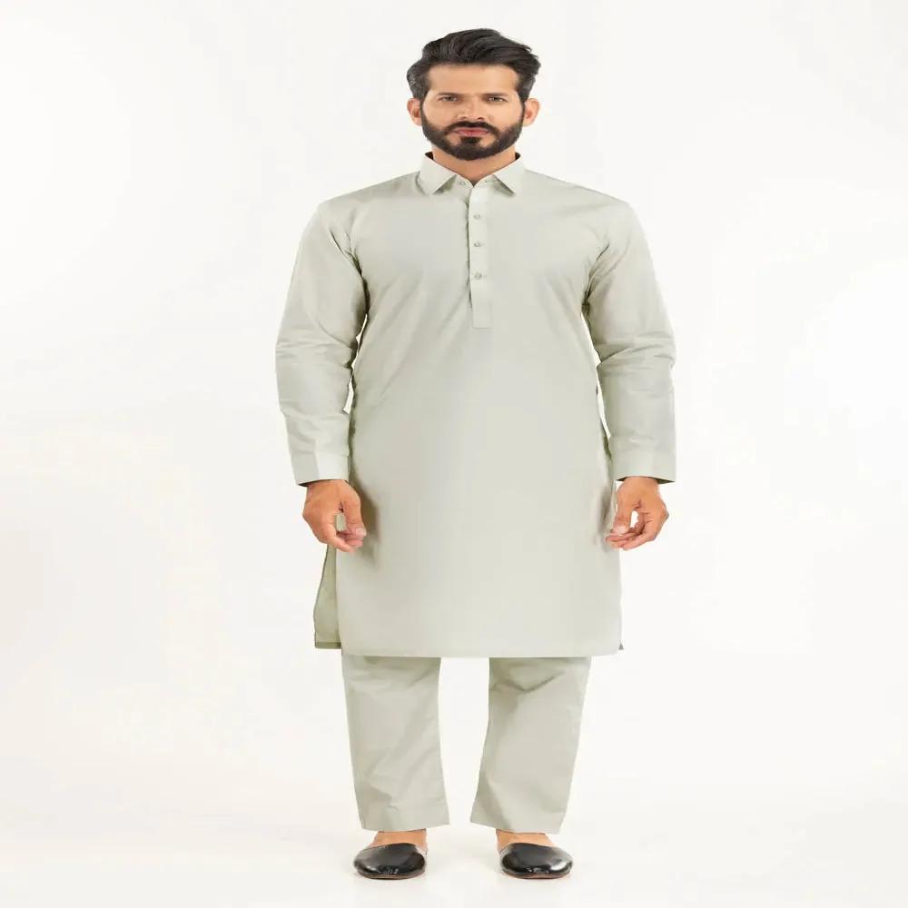 Light Pista President Latha-NS Unstitched Fabric Cotton For Gul Ahmed Men's Collection
