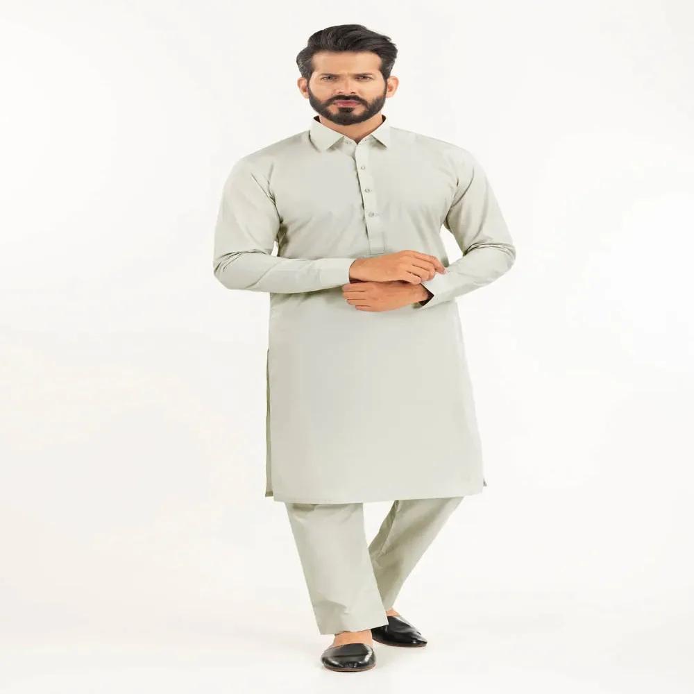 Light Pista President Latha-NS Unstitched Fabric Cotton For Gul Ahmed Men's Collection