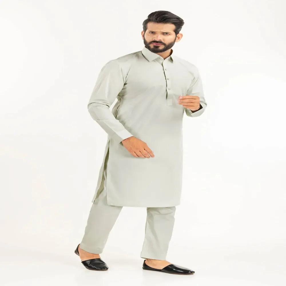 Light Pista President Latha-NS Unstitched Fabric Cotton For Gul Ahmed Men's Collection