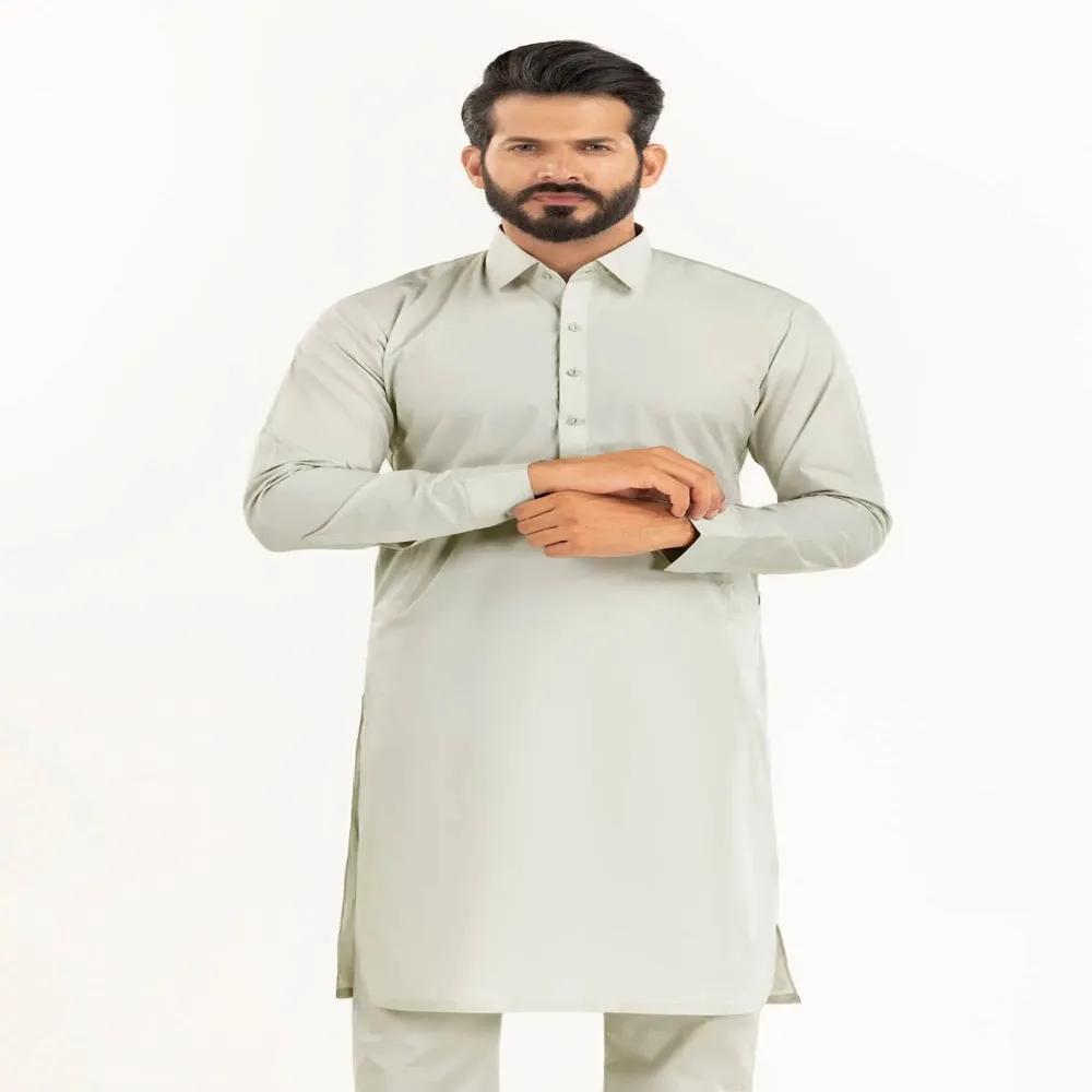 Light Pista President Latha-NS Unstitched Fabric Cotton For Gul Ahmed Men's Collection
