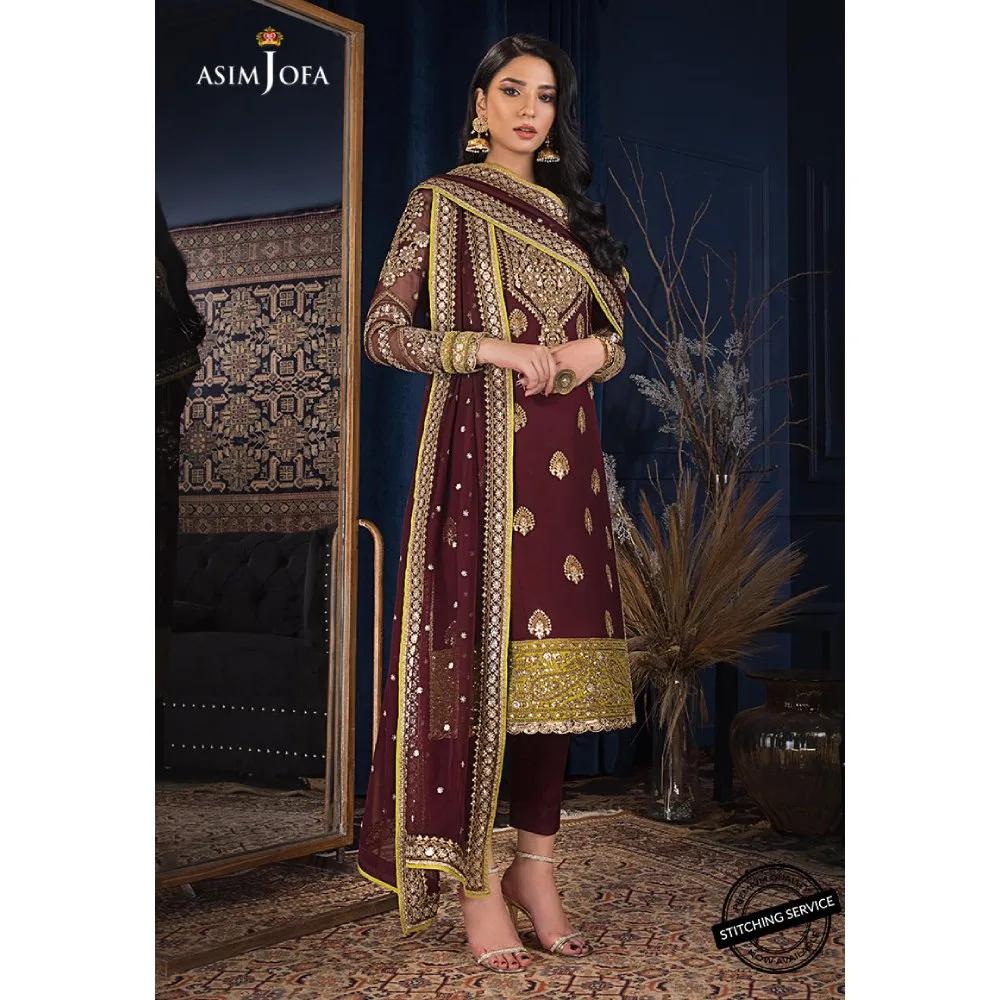 Ramsha Embroidered Chiffon Collection AJRE-08 | Asim Jofa