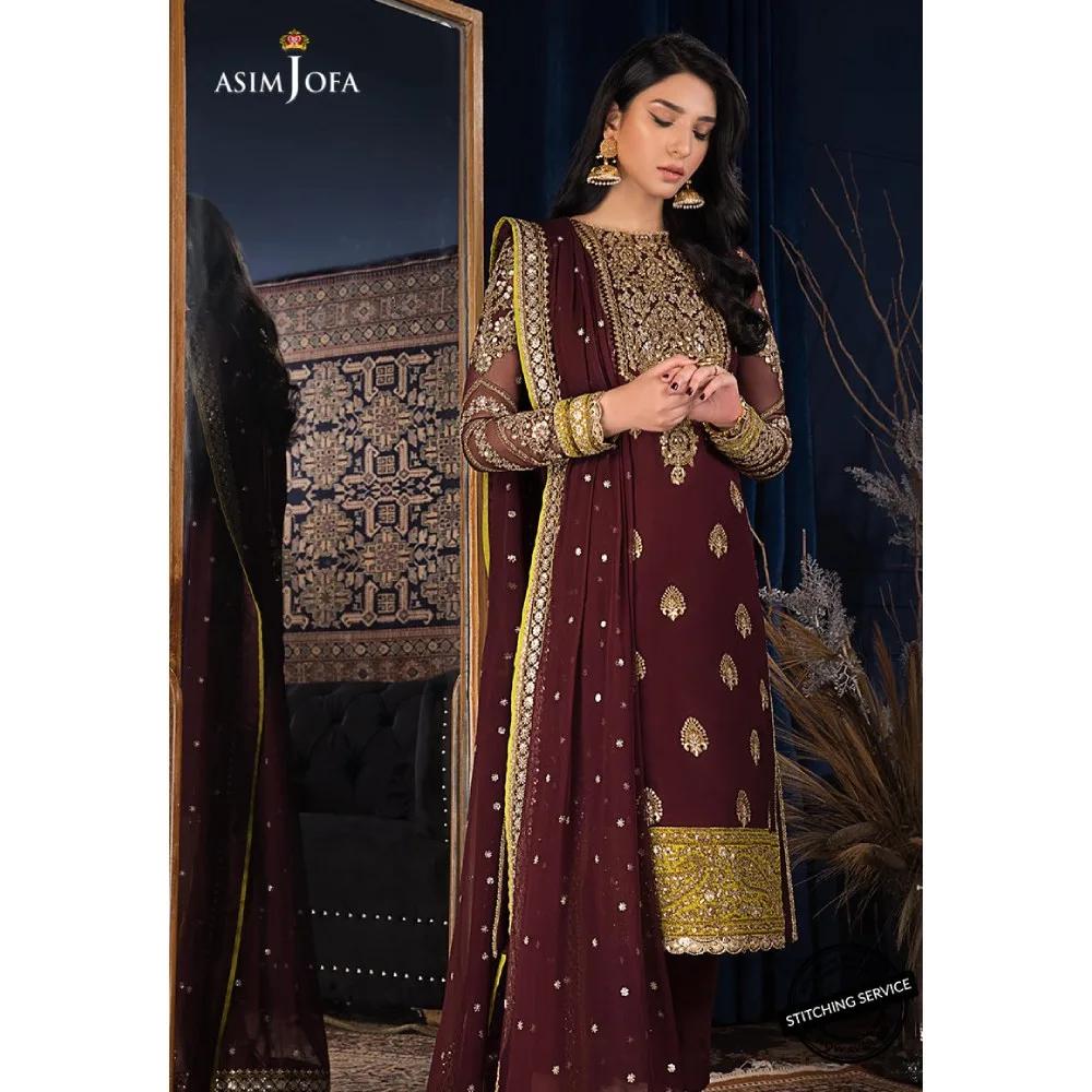 Ramsha Embroidered Chiffon Collection AJRE-08 | Asim Jofa