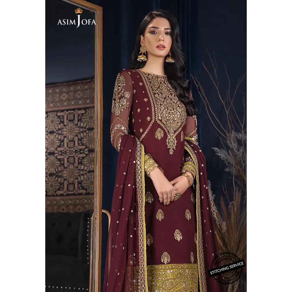 Ramsha Embroidered Chiffon Collection AJRE-08 | Asim Jofa