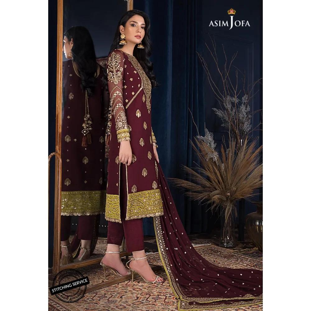 Ramsha Embroidered Chiffon Collection AJRE-08 | Asim Jofa
