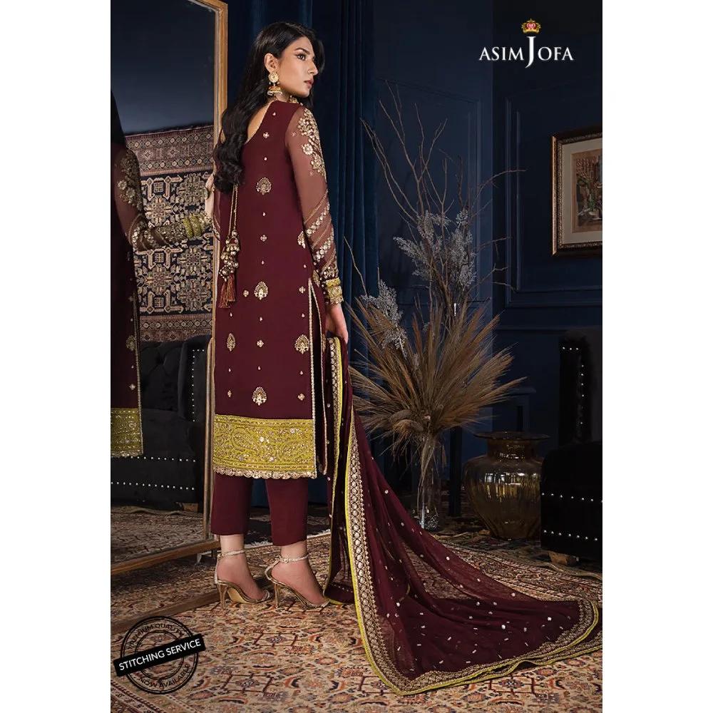 Ramsha Embroidered Chiffon Collection AJRE-08 | Asim Jofa