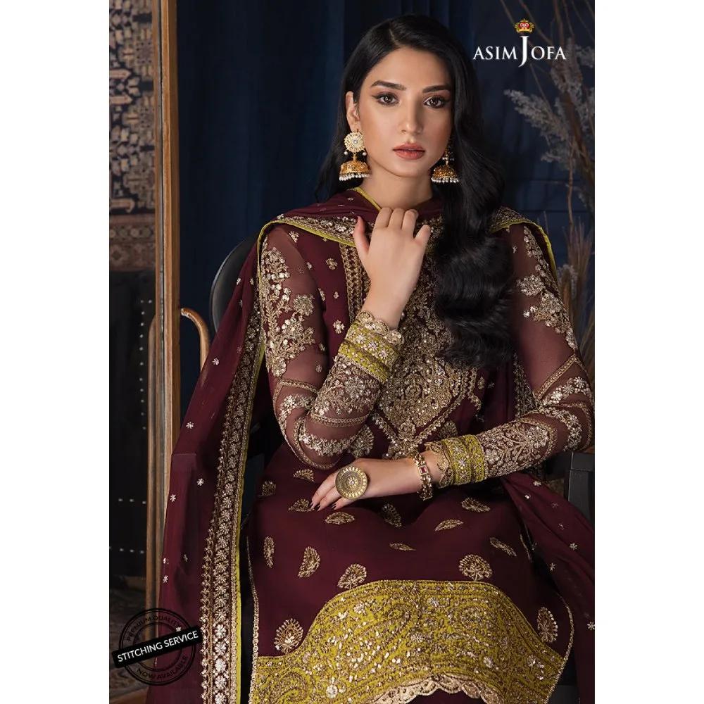 Ramsha Embroidered Chiffon Collection AJRE-08 | Asim Jofa
