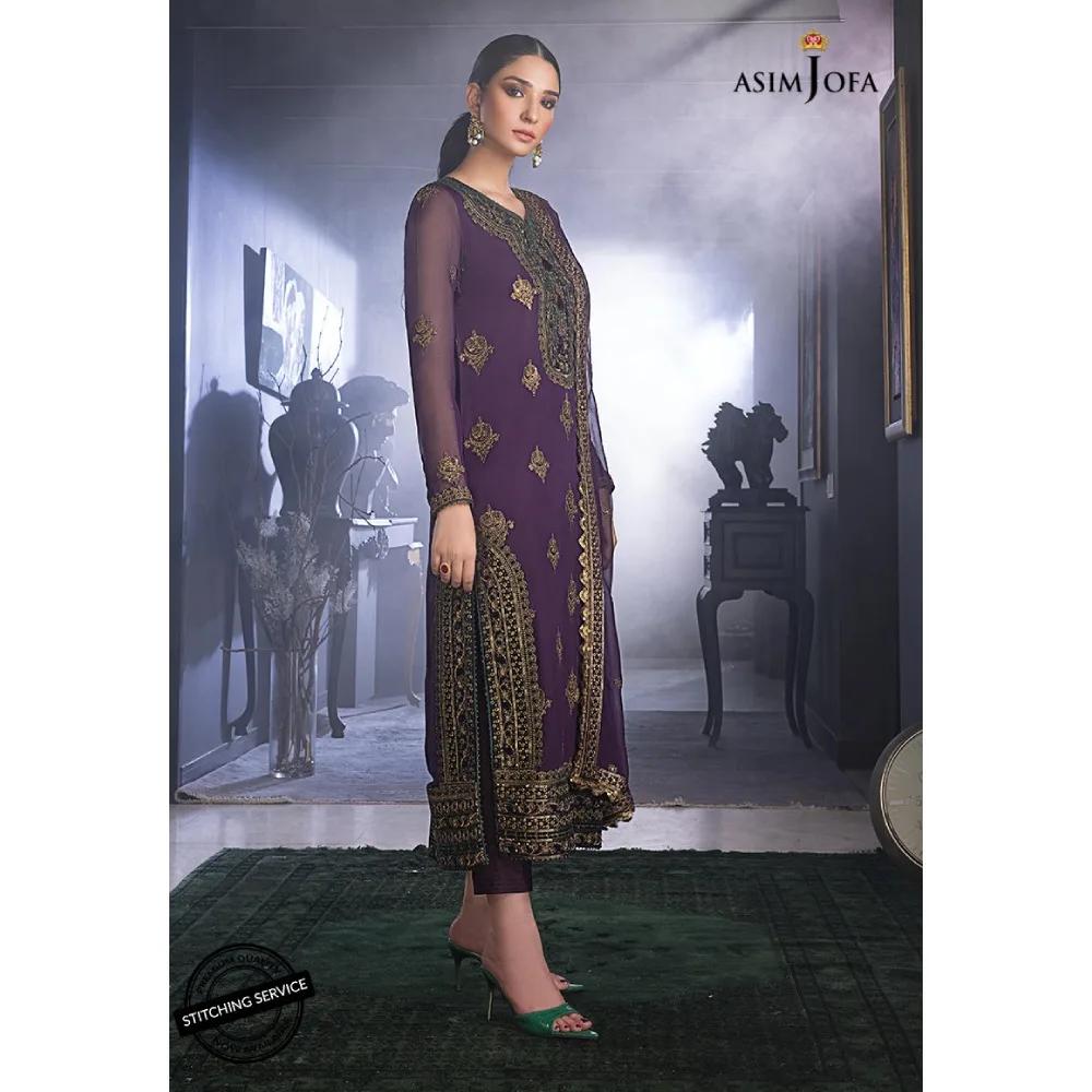 Ramsha Heavy Embroidered Chiffon Collection AJRE-04 | Asim Jofa