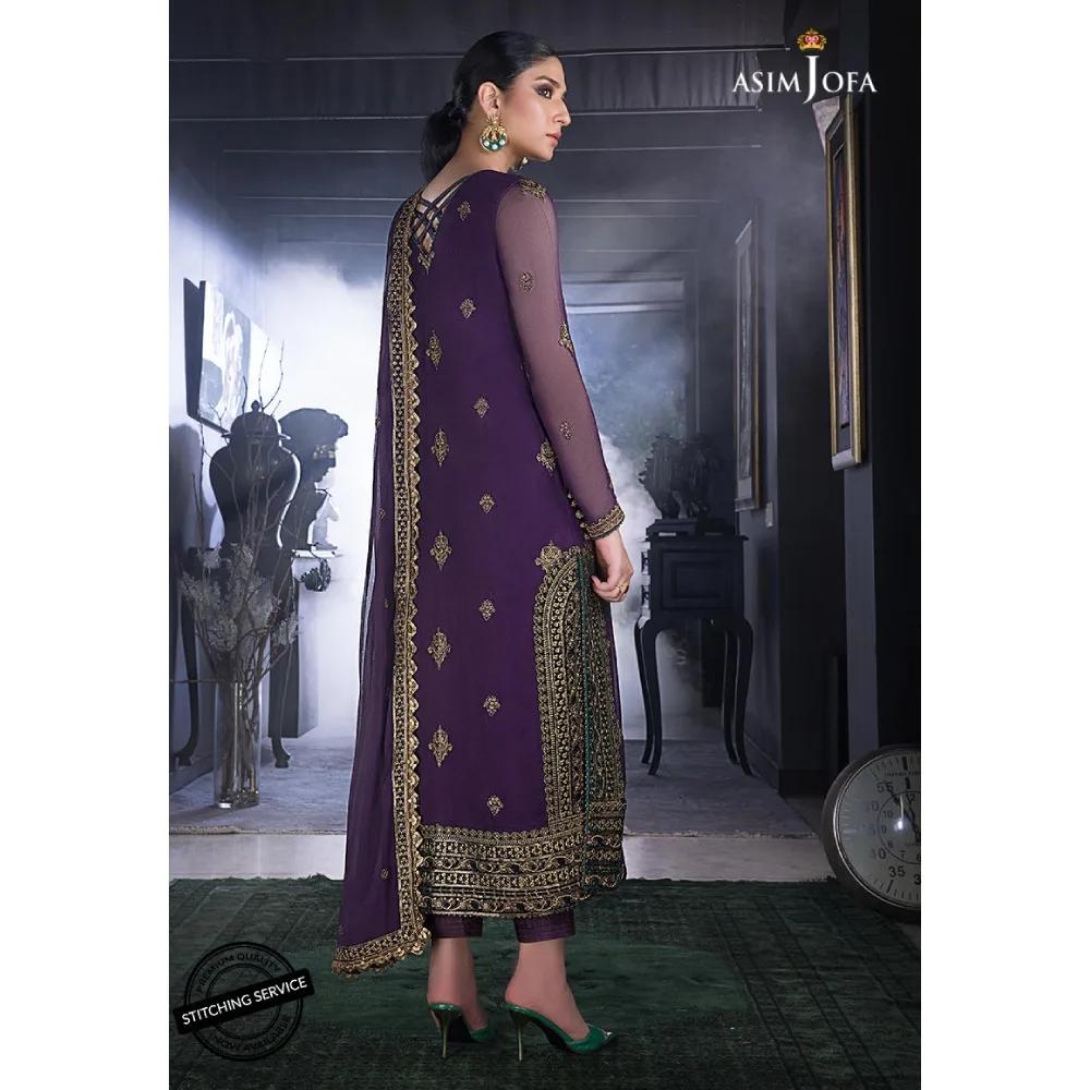 Ramsha Heavy Embroidered Chiffon Collection AJRE-04 | Asim Jofa