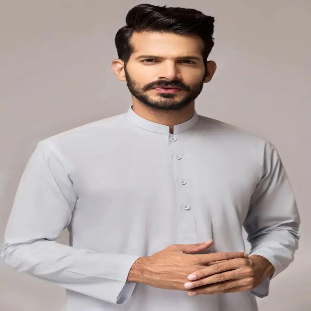 Sky Blue President Latha-NS Unstitched Fabric Cotton For Gul Ahmed Men's Collection