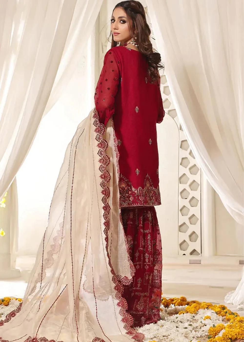 Unveiling the Opulent Khas Store Sale 3-Piece Embroidered Luxury Garrara Suit KNAC-2248