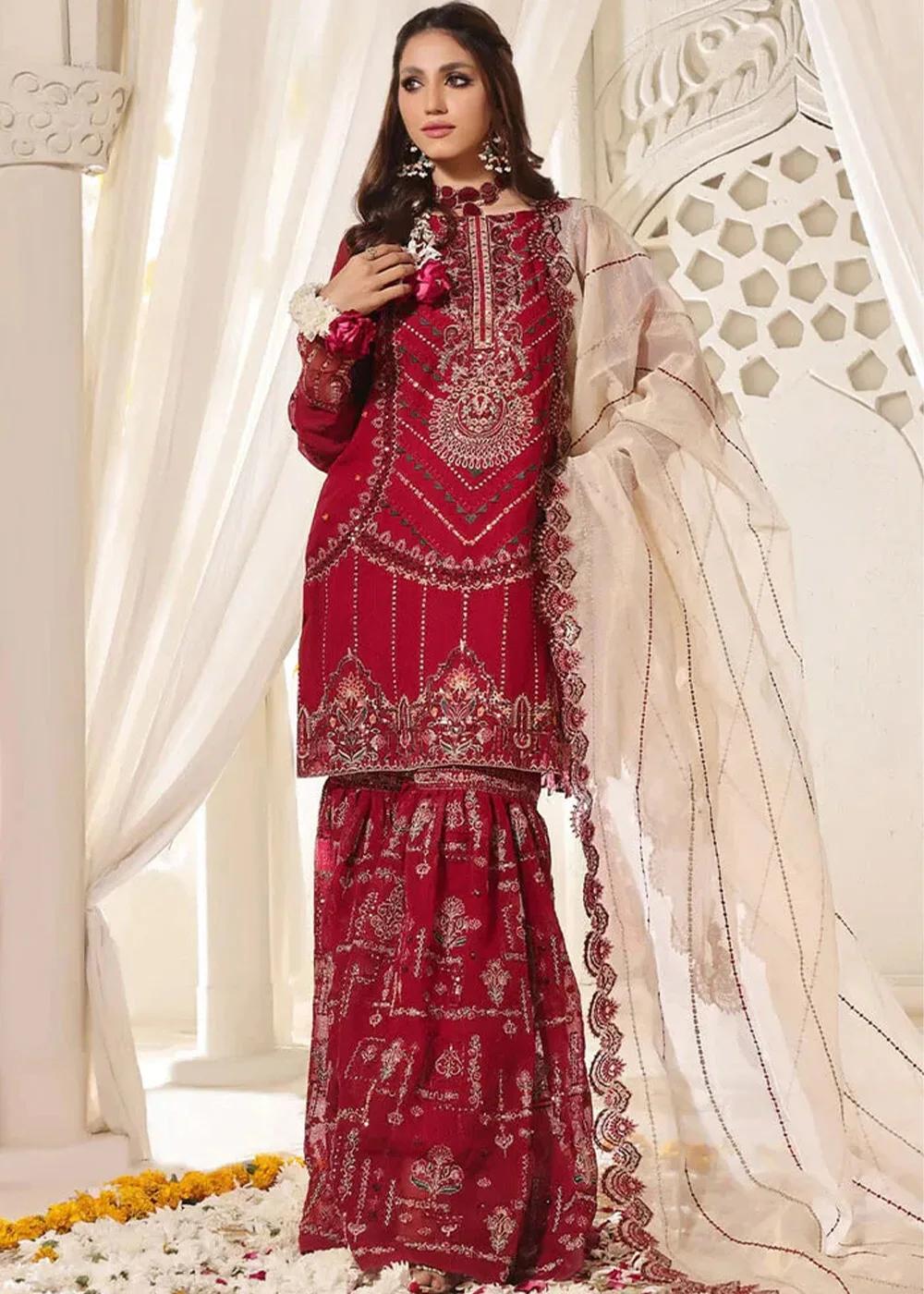 Unveiling the Opulent Khas Store Sale 3-Piece Embroidered Luxury Garrara Suit KNAC-2248