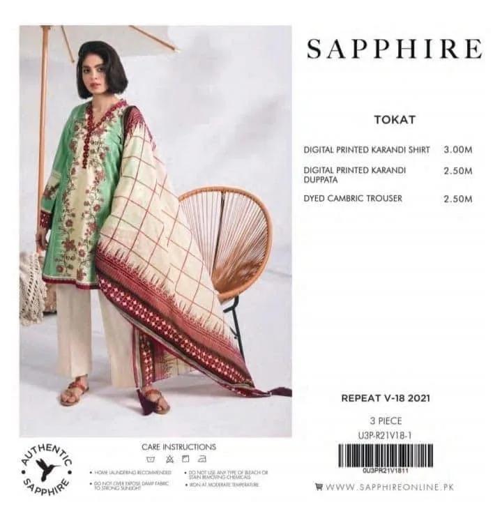 Premium Digital Printed Karandi by Sapphire