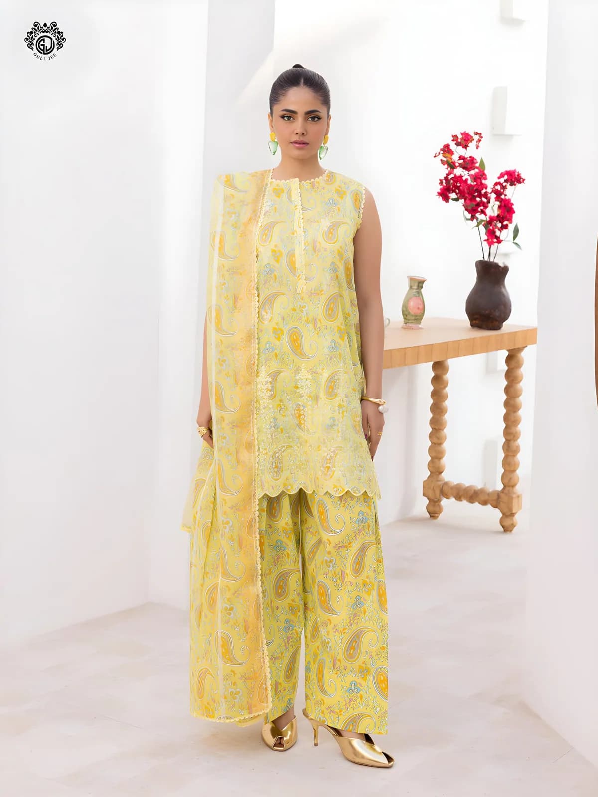 Gulljee Lawn Collection Sale Luxurious Digital Printed Embroidered Lawn Suit GZI2602A3 - Askani Group