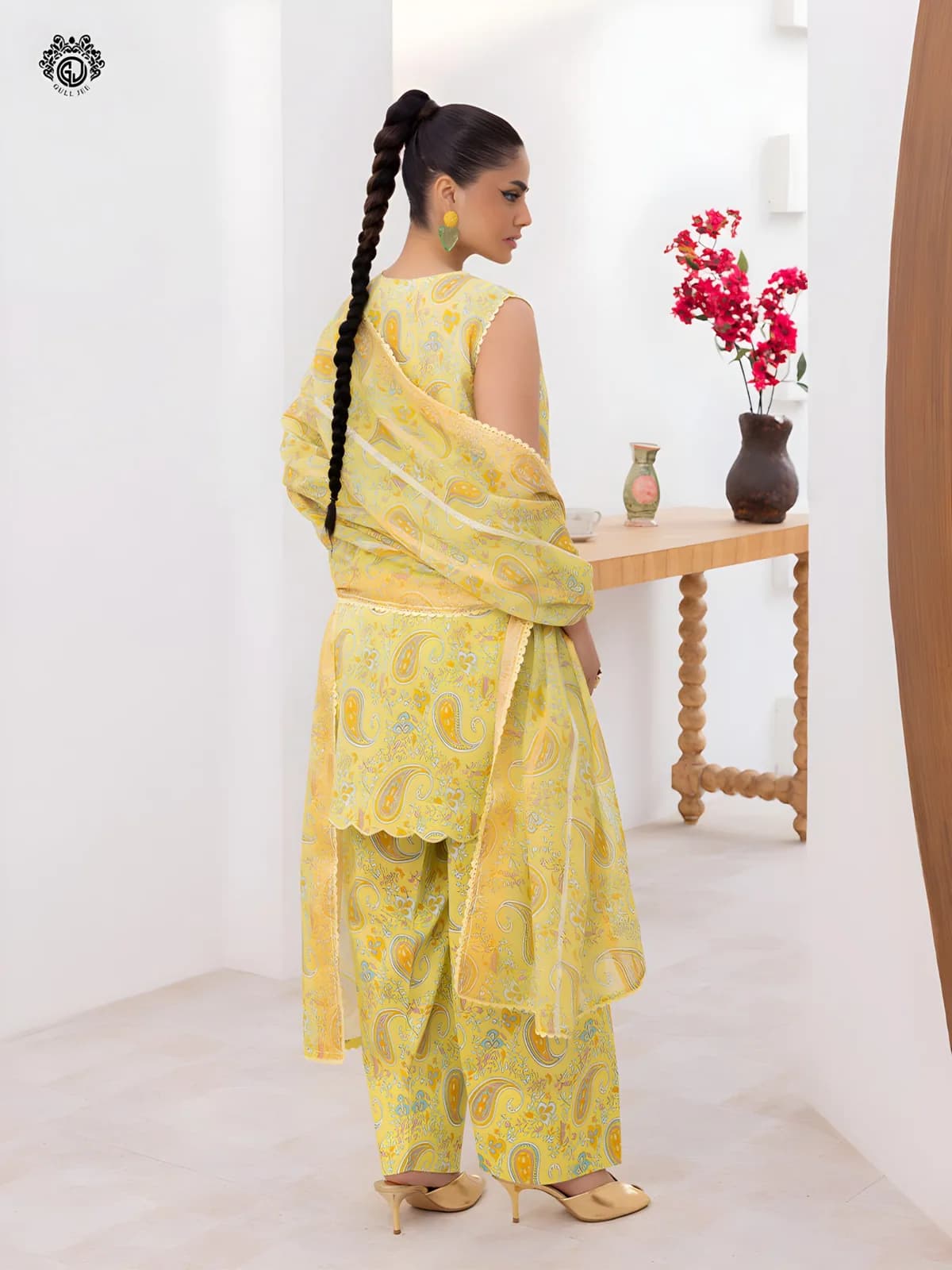 Gulljee Lawn Collection Sale Luxurious Digital Printed Embroidered Lawn Suit GZI2602A3 - Askani Group