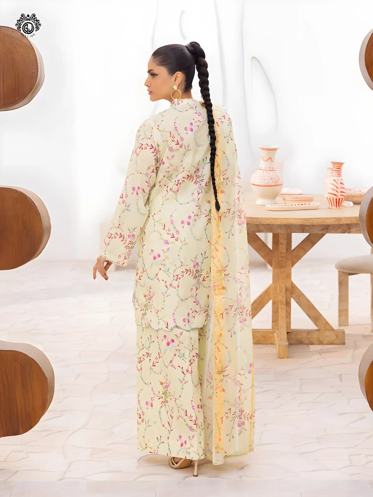 Gulljee Lawn Collection Sale Luxurious Digital Printed Embroidered Lawn Suit GZI2602A4 - Askani Group