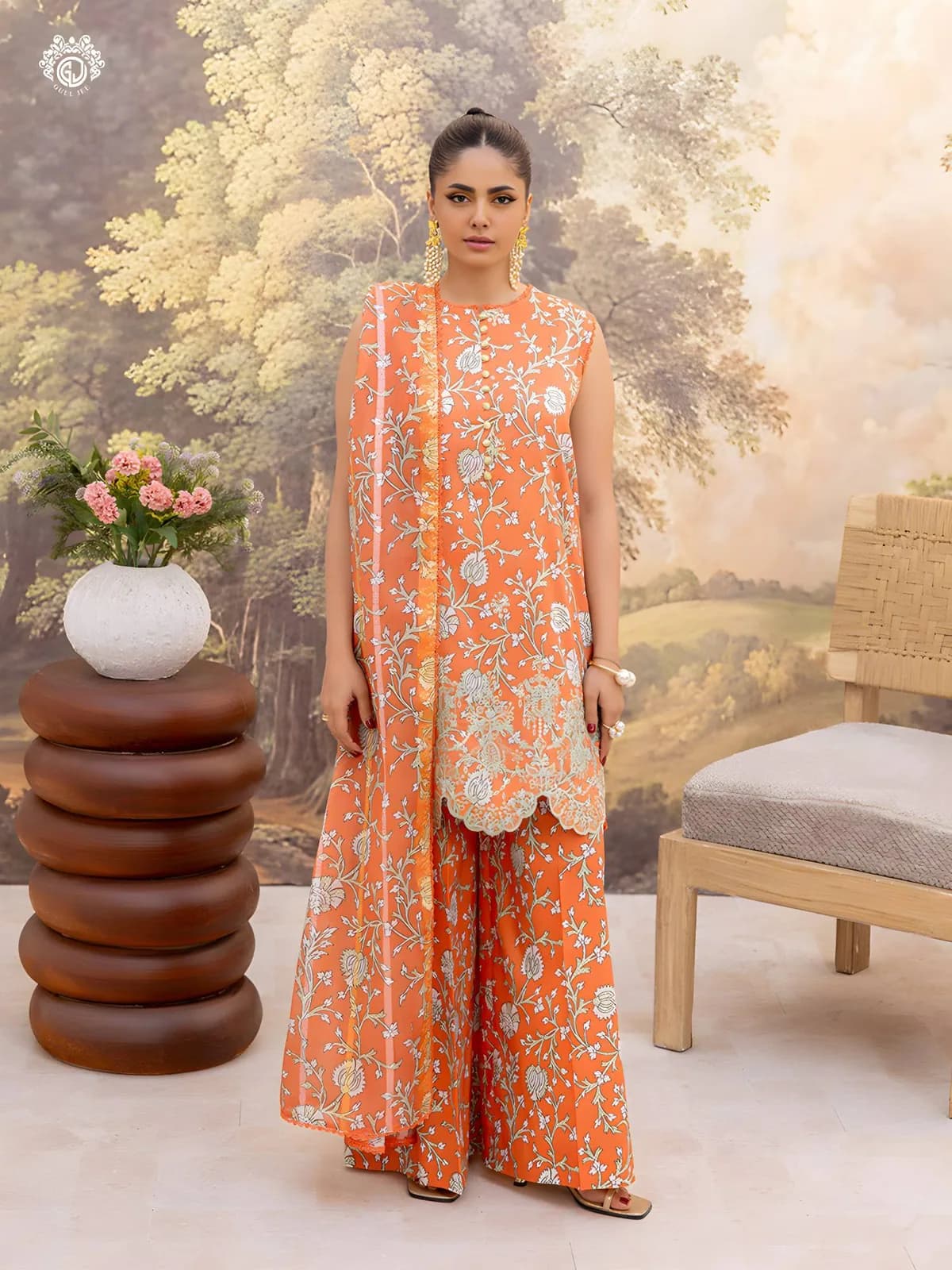 Gulljee Lawn Collection Sale Luxurious Digital Printed Embroidered Lawn Suit GZI2602A5 - Askani Group