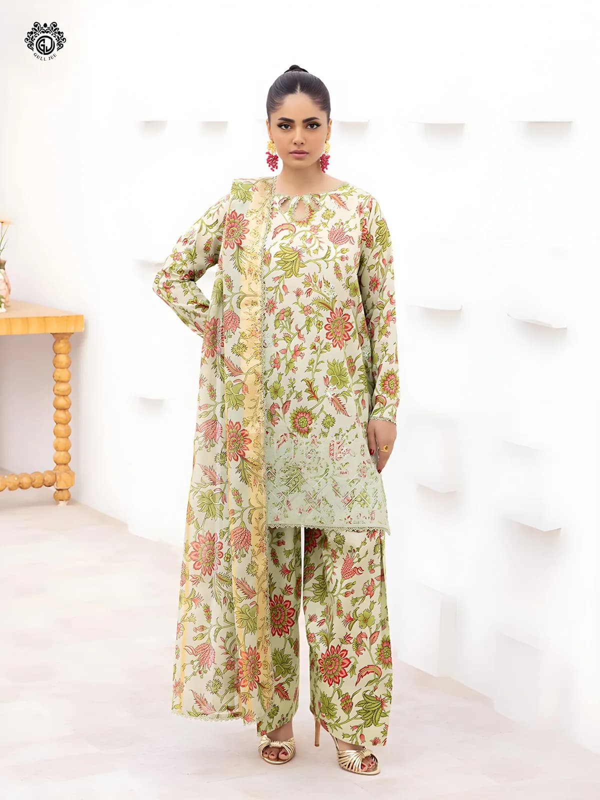 Gulljee Lawn Collection Sale Luxurious Digital Printed Embroidered Lawn Suit GZI2602A8 - Askani Group