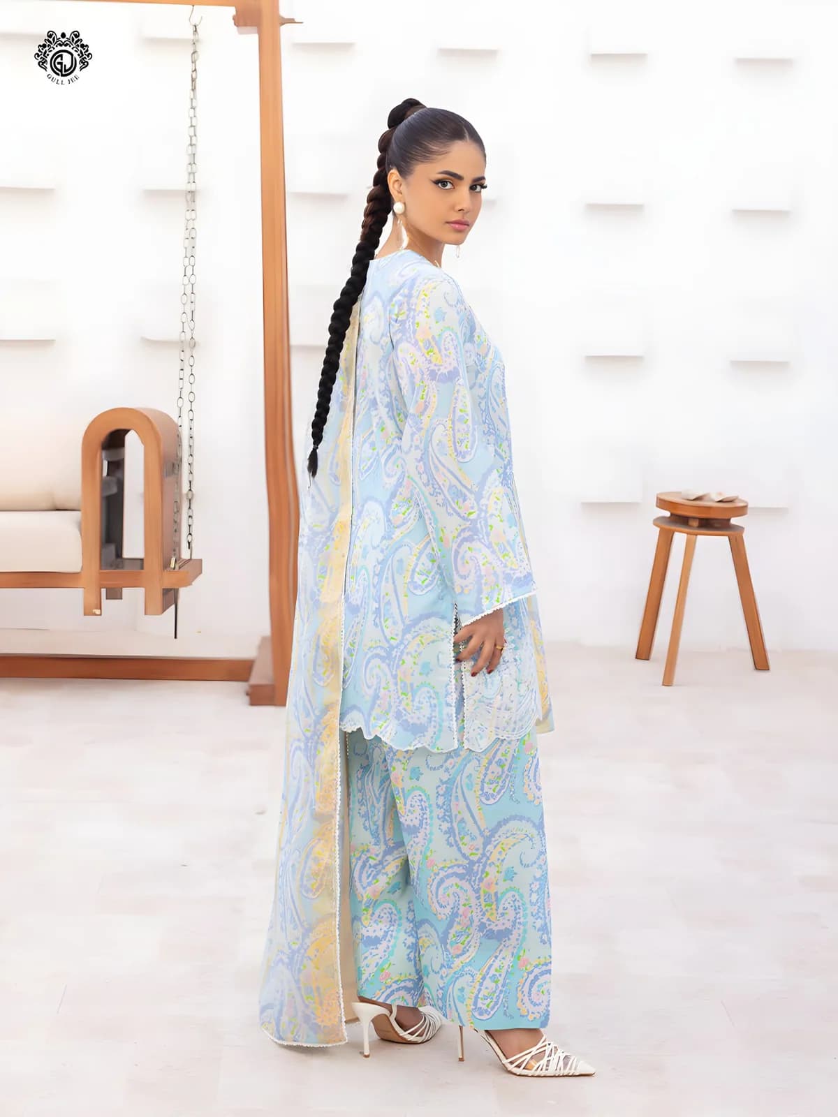 Gulljee Lawn Collection Sale Luxurious Digital Printed Embroidered Lawn Suit GZI2602A9 - Askani Group