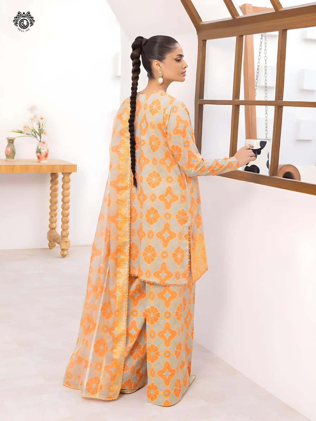 Gulljee Lawn Collection Sale Luxurious Digital Printed Embroidered Lawn Suit GZI2602A10 - Askani Group