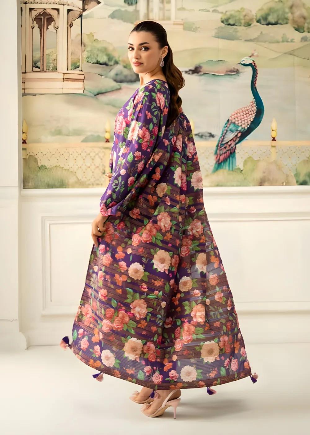 Brenish 3-Piece Unstitched Digital Printed Linen Bana Dora Suit